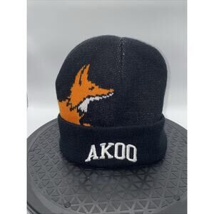 AKOO Fox Beanie Black Street Wear One Size